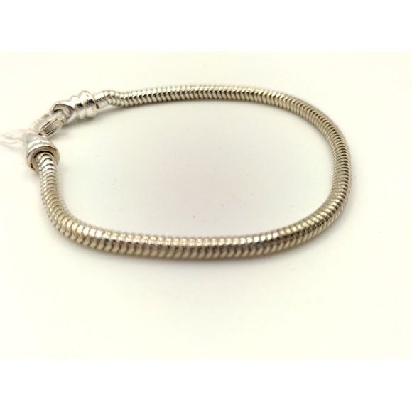 Sterling Silver 925 Snake Bracelet for Sliding Charms 7.5" - Picture 3 of 5